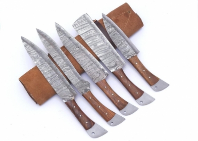 5 Pieces Damascus Chef Knives Set