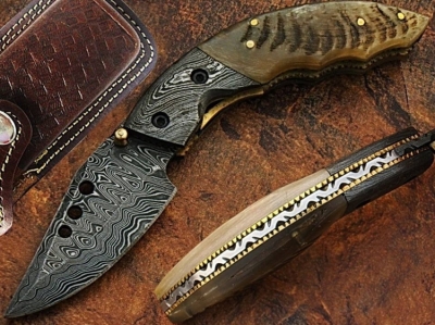 Damascus Folding Knife